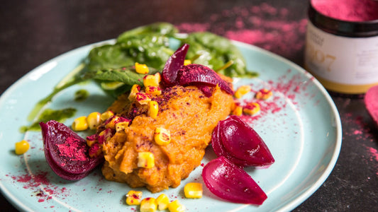 Süßkartoffelpüree mit Purple Curry 