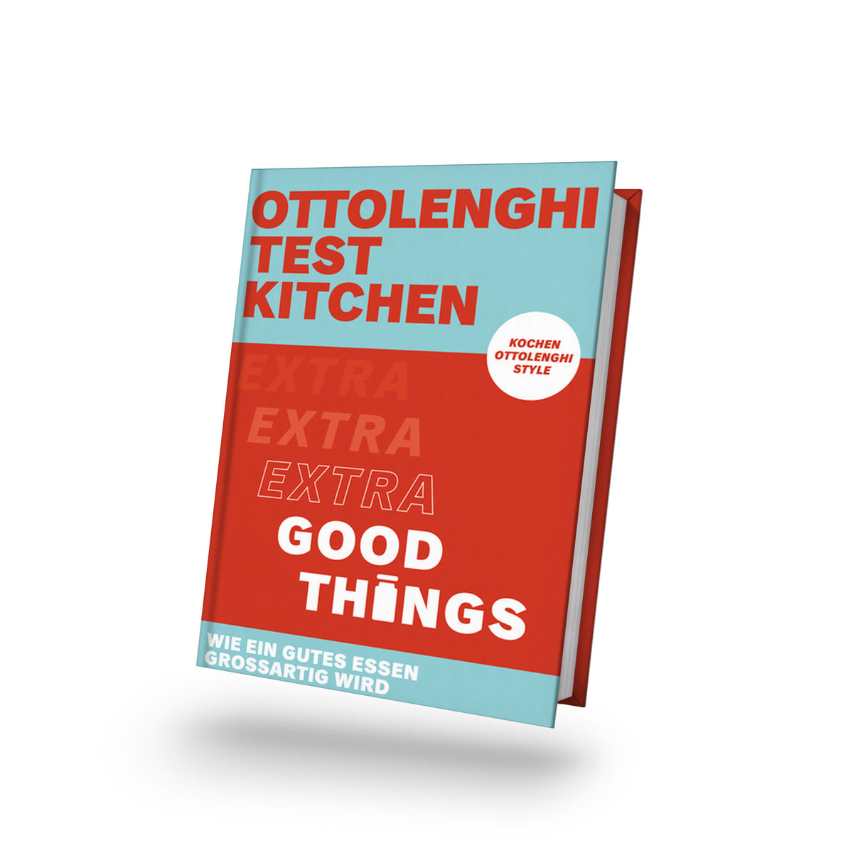 Ottolenghi Test Kitchen: Extra Good Things mit Saucenrezepten und rot-blauem Einband.