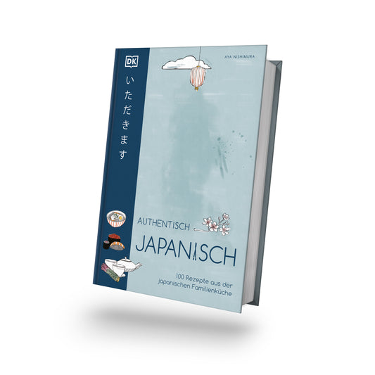 Authentisch japanisch, ein Kochbuch mit illustrierten Rezepten und Gerichten.