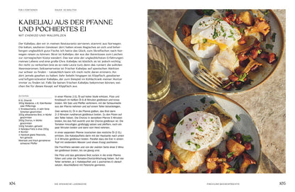 Zwei Teller mit Kabeljau, Eiern, Kartoffeln und Chorizo. Geschenkset Die spanische Landküche.
