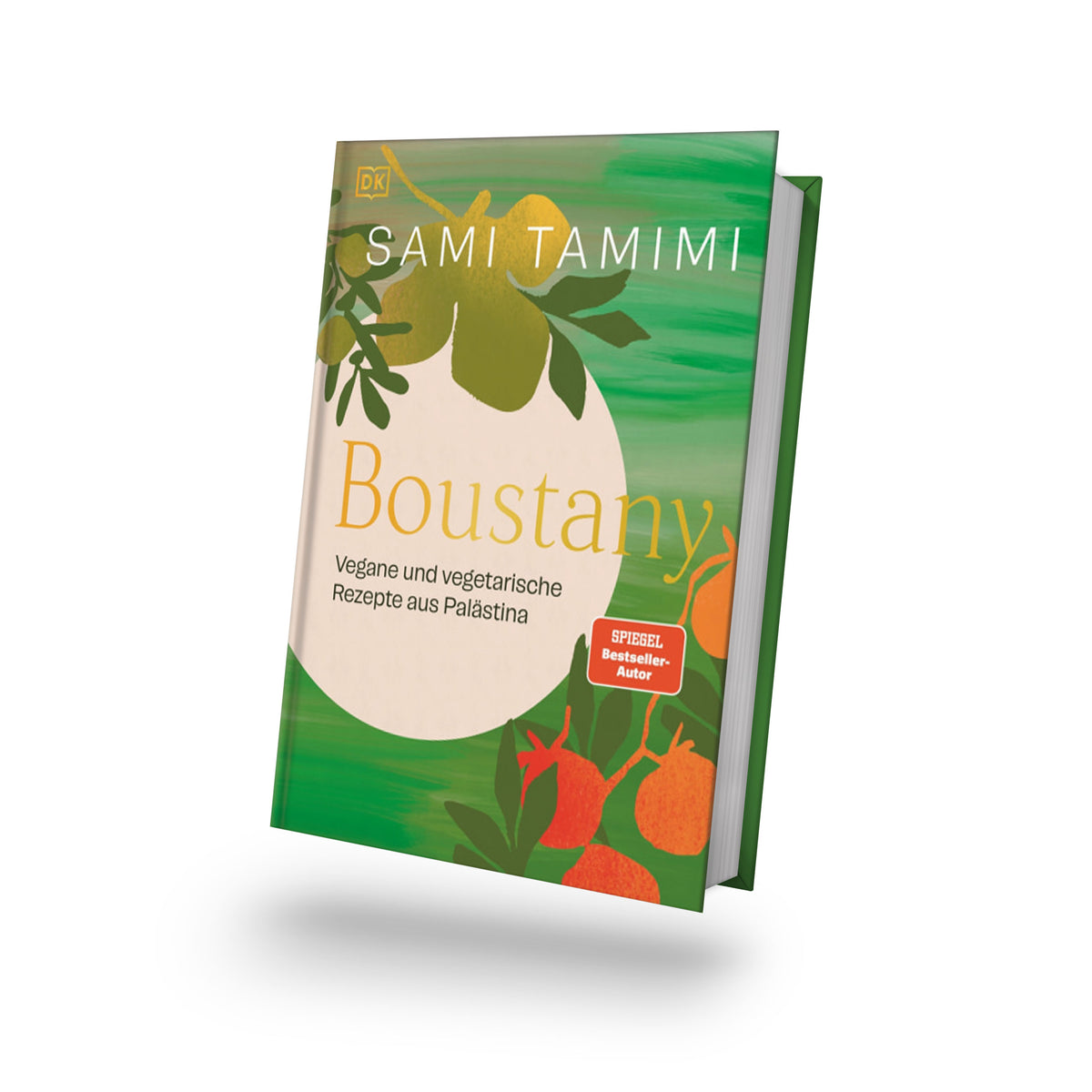 Boustany - Ein Fest der palästinensischen Küche Buch mit grünem Fruchtmotiv auf dem Cover.