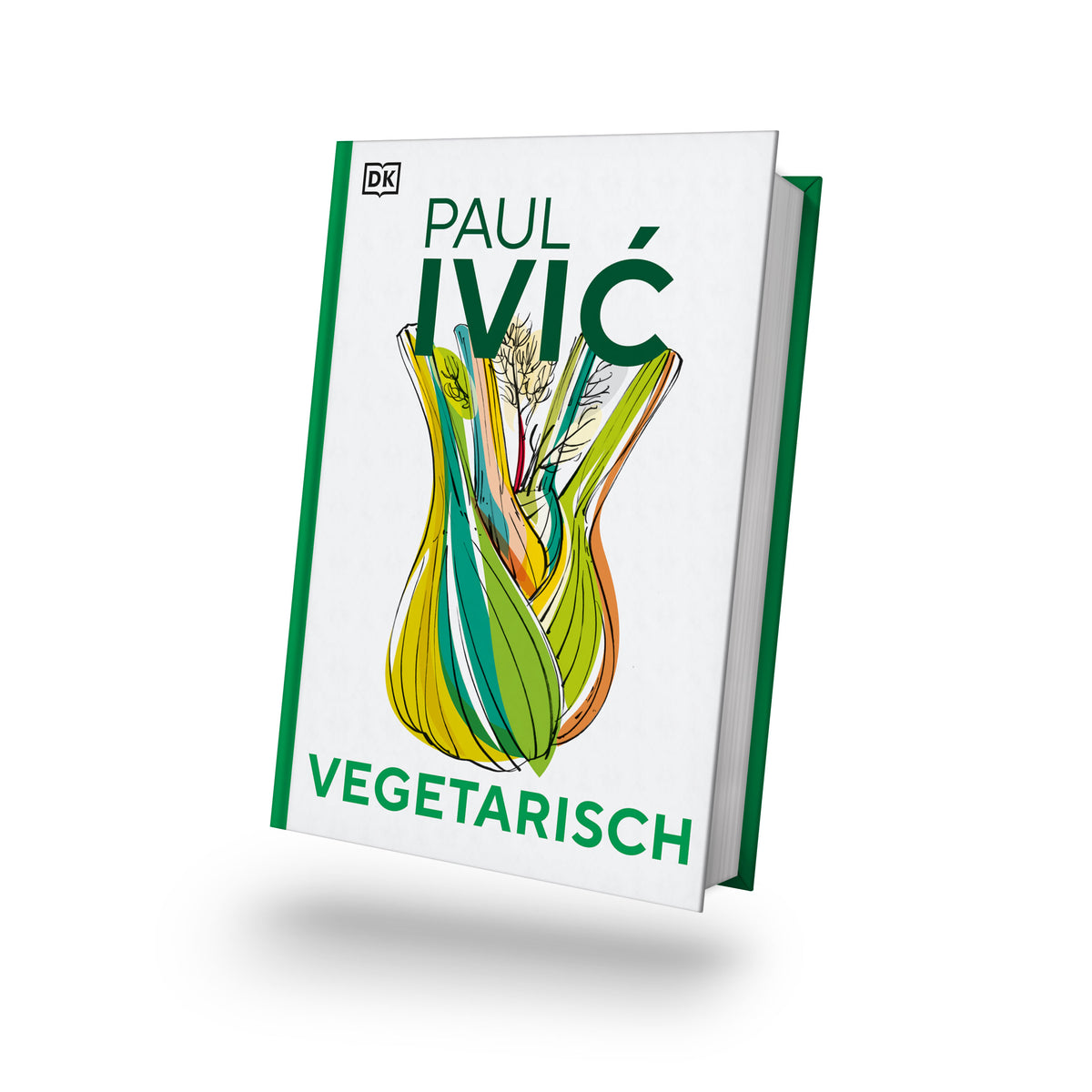 Paul Ivić Vegetarisch Kochbuch mit saisonalen Rezepten, buntes Gemüse auf dem Cover abgebildet.